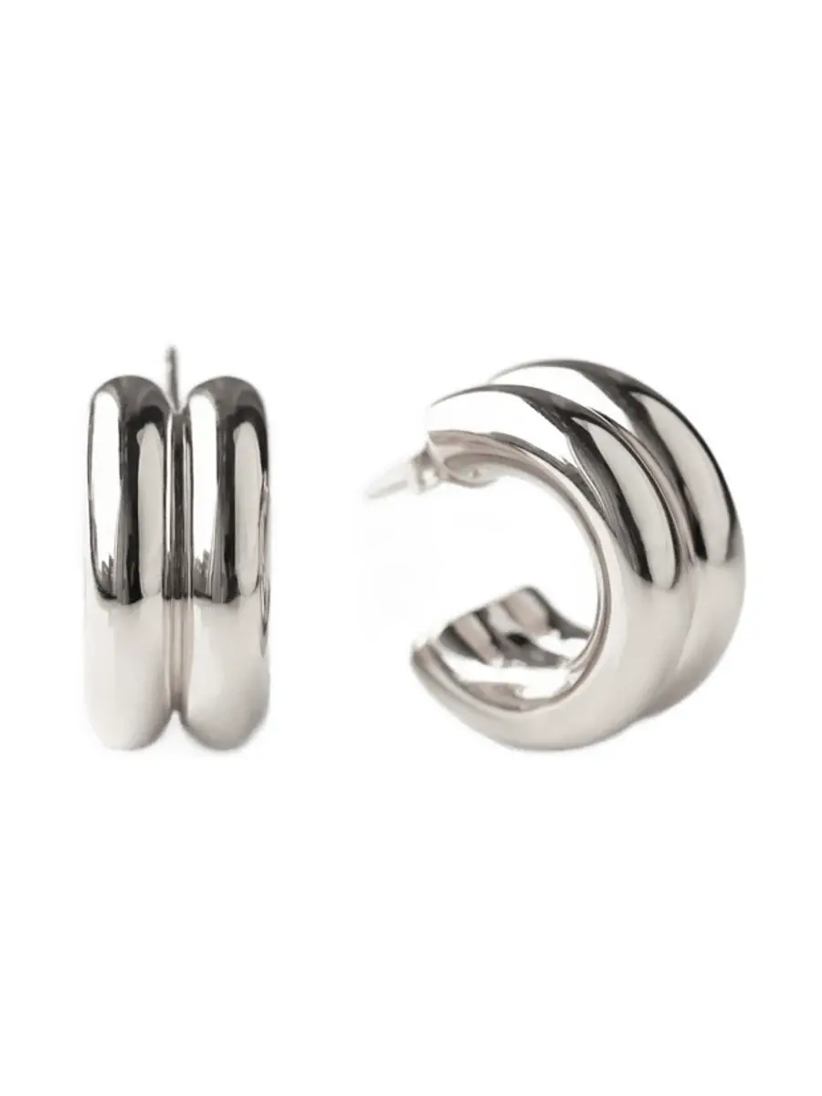 Chunky Double Hoop Earrings