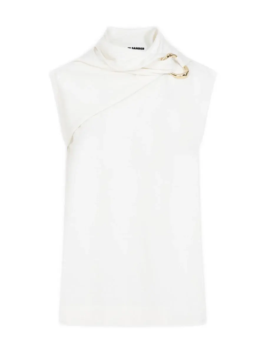 Draped Knitted Tank Top