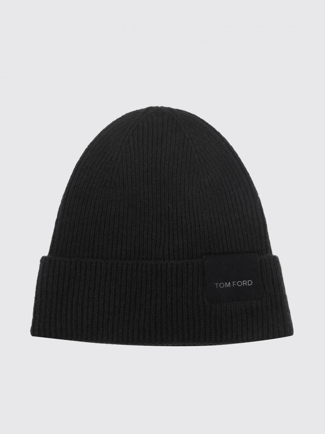 Ribbed Beanie in 100% Cashmere with a Turn-Up Brim and Logo Patch