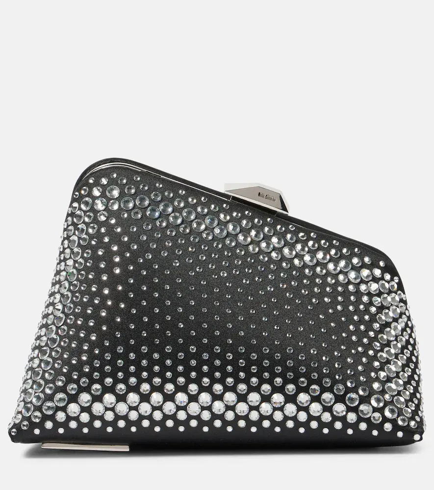 The Attico Midnight Mini Embellished Clutch