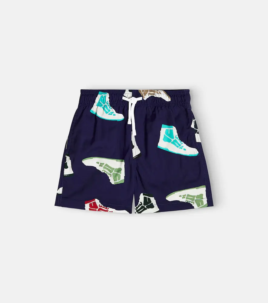 Amiri Kids Skel Top Printed Swim Trunks