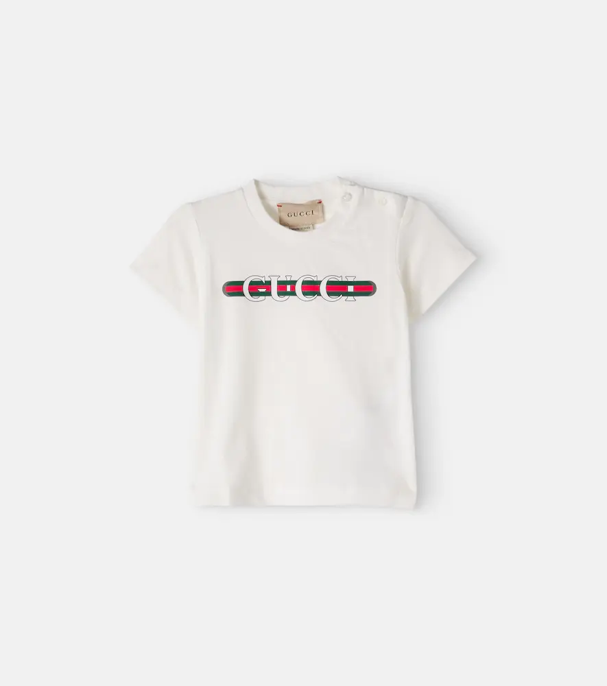 Gucci Kids Baby Logo Cotton Jersey T-shirt