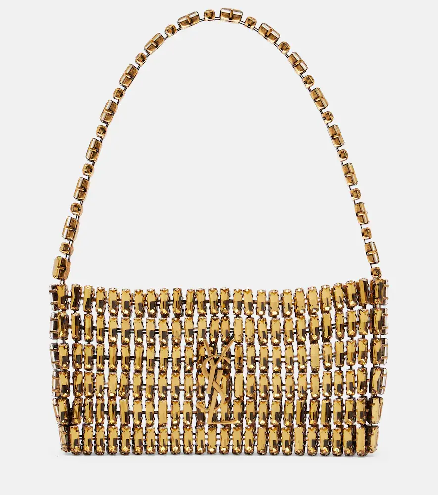 Saint Laurent Evening Embellished Shoulder Bag