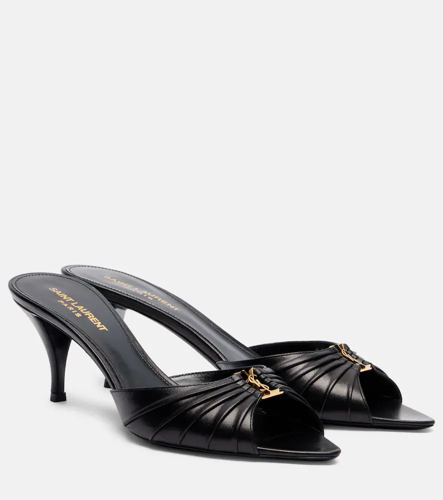 Saint Laurent Babylone 60 Leather Mules