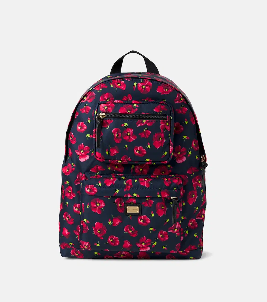 & Gabbana Kids Floral Backpack