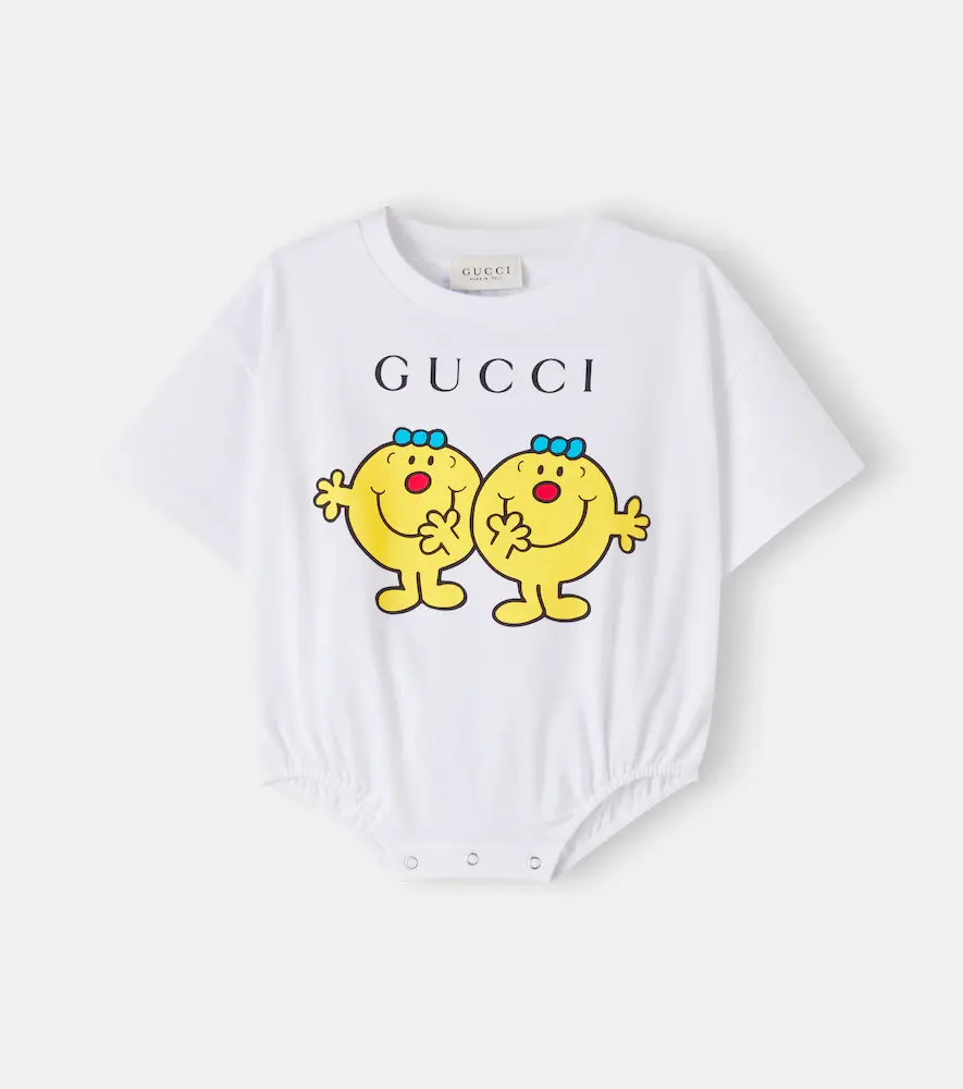 Gucci Kids X Mr. Men Little Miss Baby Cotton Jersey Bodysuit