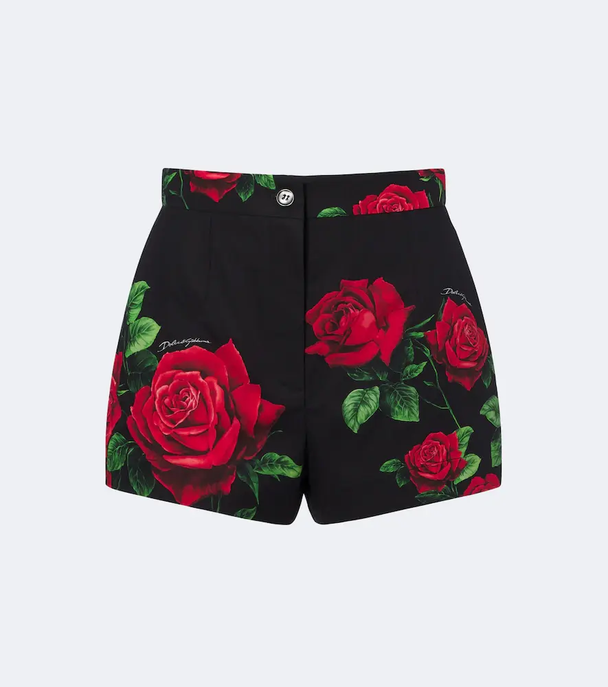 & Gabbana Floral Cotton Shorts