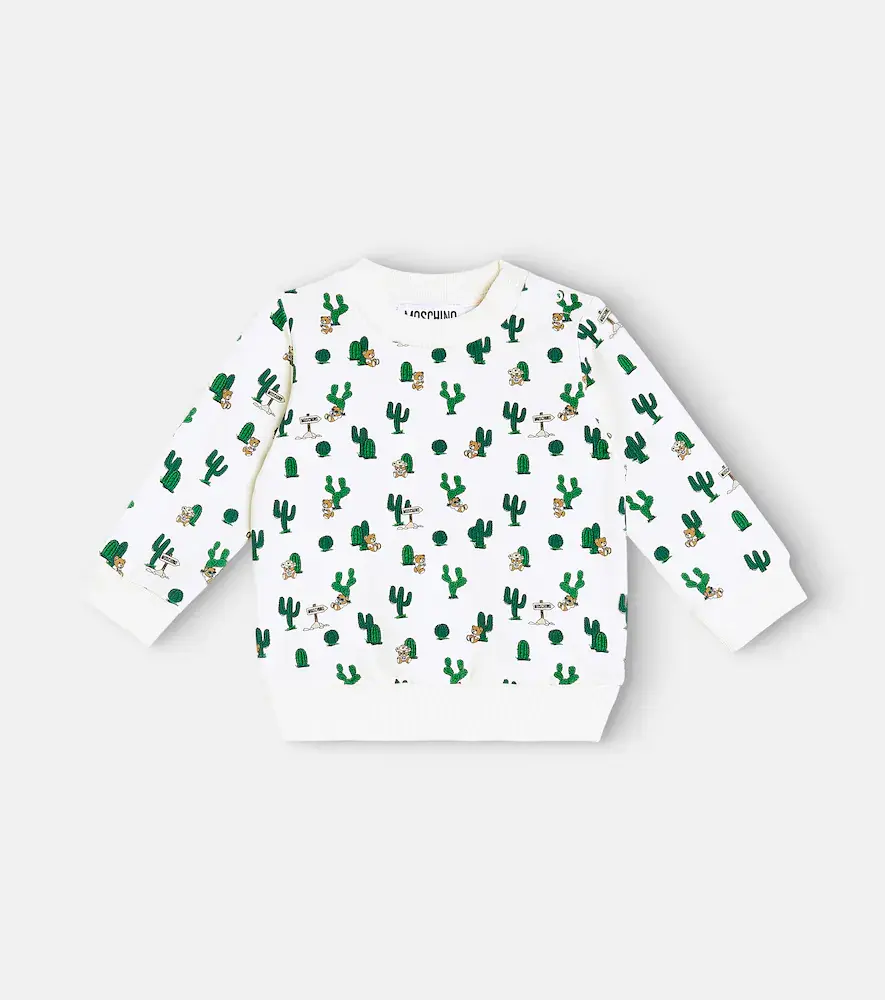 Moschino Kids Baby Printed Cotton-blend Sweatshirt