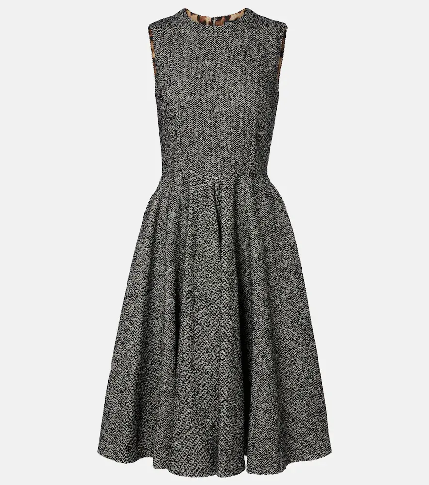 & Gabbana Wool-blend Midi Dress