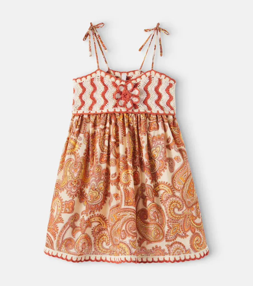 Zimmermann Kids Patience Paisley Cotton Dress