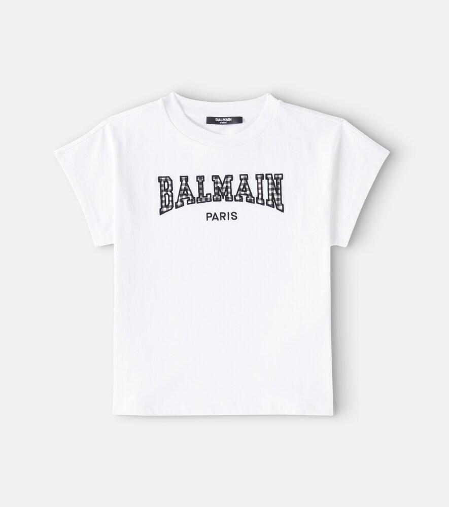 Balmain Kids Logo Printed Cotton Jersey T-shirt