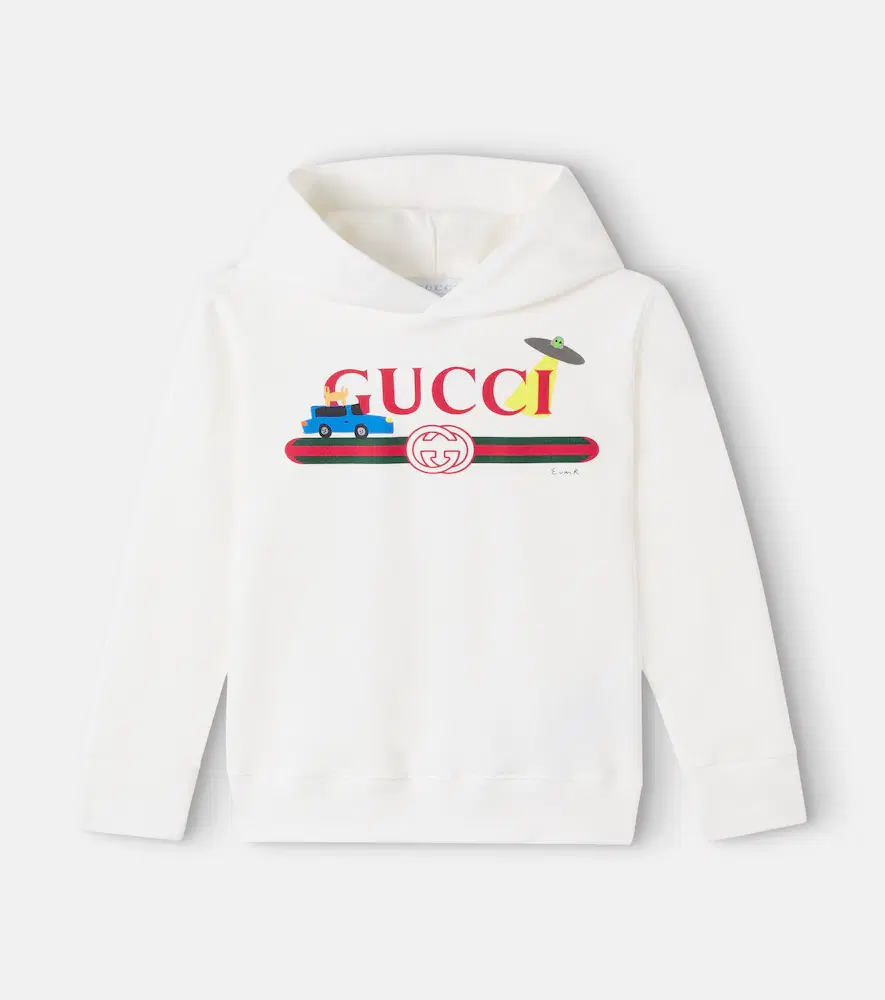 Gucci Kids X Euan Roberts Cotton Fleece Hoodie