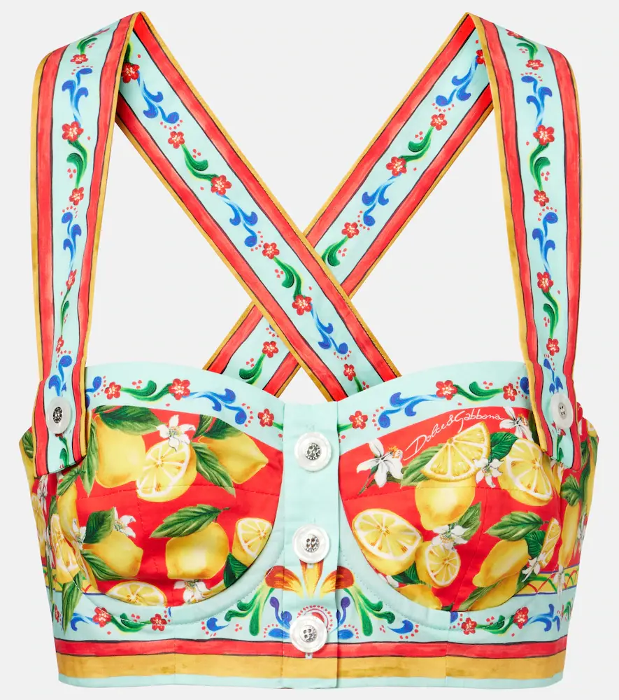 & Gabbana Printed Bra Top