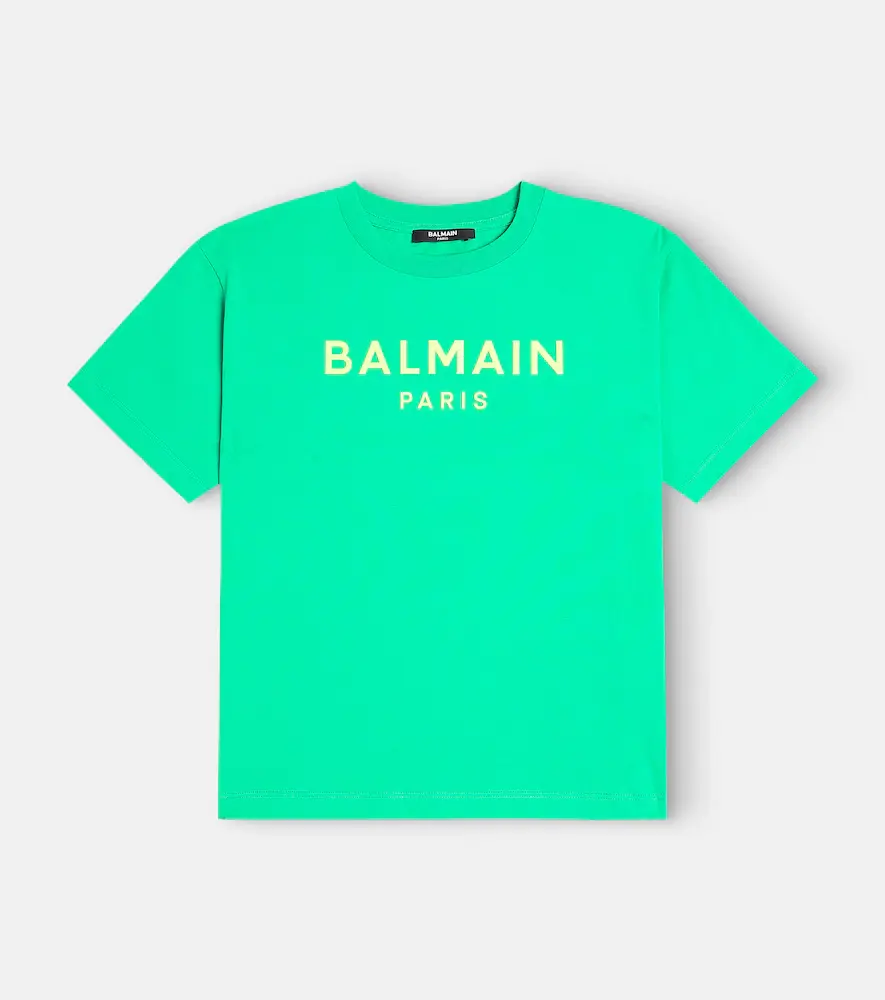 Balmain Kids Logo Cotton Jersey T-shirt