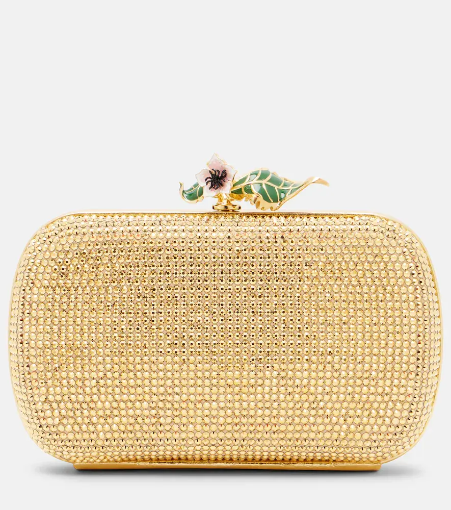 Bottega Veneta Knot Embellished Leather Clutch