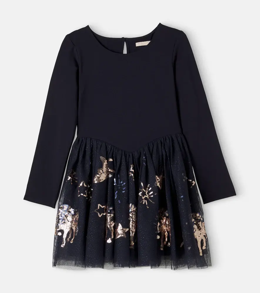 Konges Slojd Yvonne Sequined Cotton-blend Dress