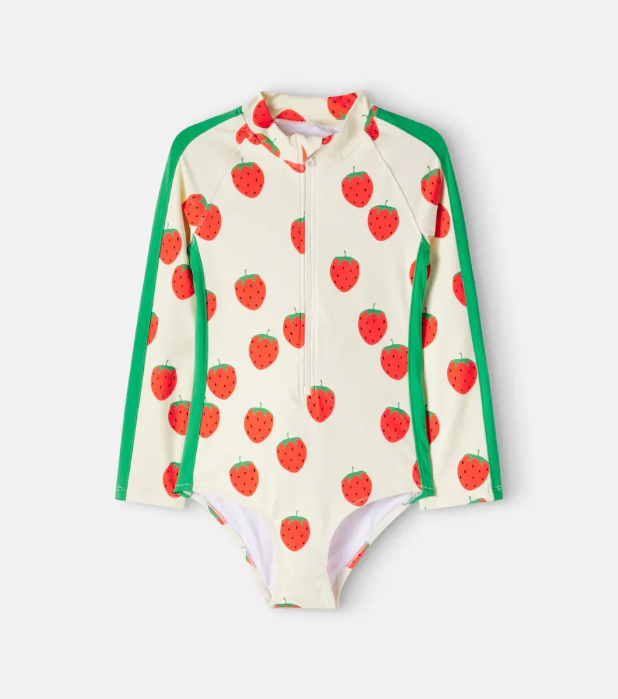 Mini Rodini Strawberries Rashguard Swimsuit