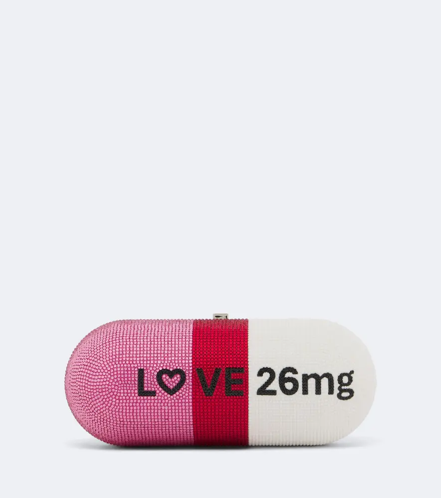 Judith Leiber Couture Love Pill Capsule Embellished Clutch