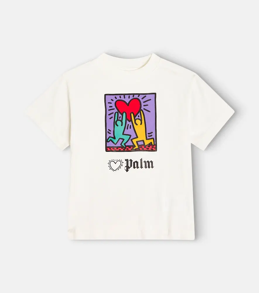 Palm Angels Kids X Keith Haring Cotton Jersey T-shirt