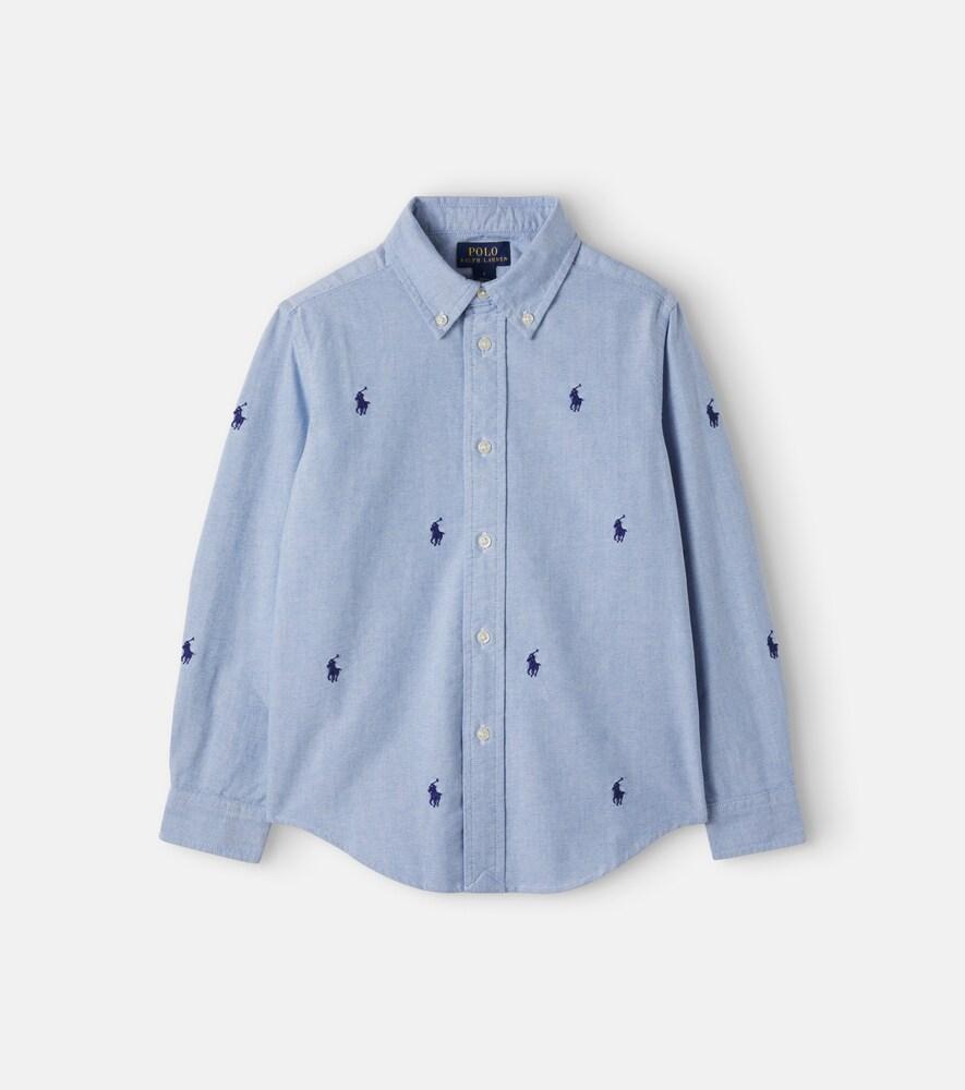 Polo Ralph Lauren Kids Logo Embroidered Cotton Oxford Shirt