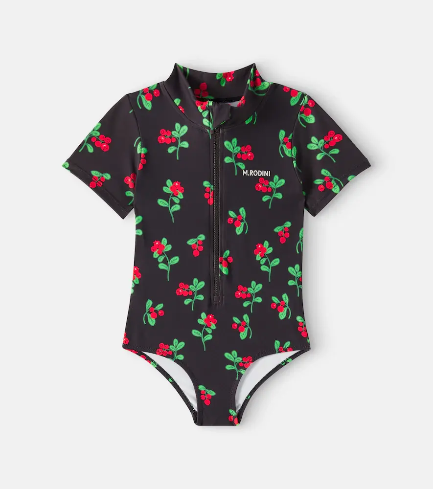 Mini Rodini Printed Zip-up Swimsuit