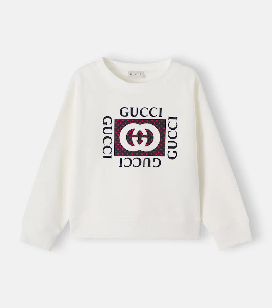 Gucci Kids Interlocking G Printed Cotton Sweatshirt