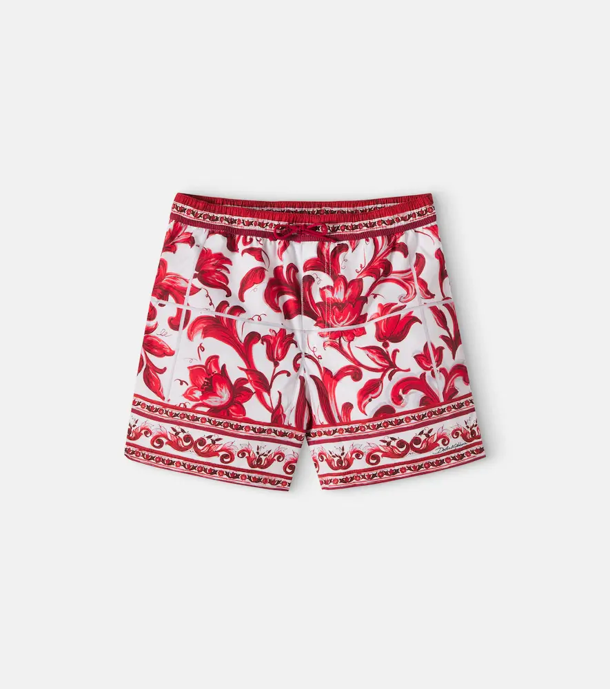 & Gabbana Kids Majolica Swim Trunks