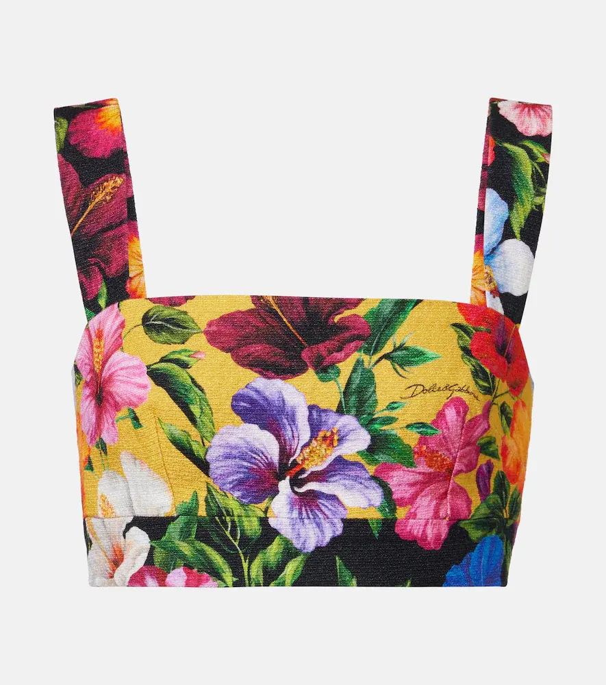 & Gabbana Floral Crop Top