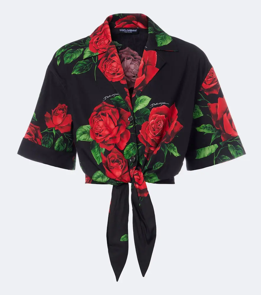 & Gabbana Floral Cotton Shirt