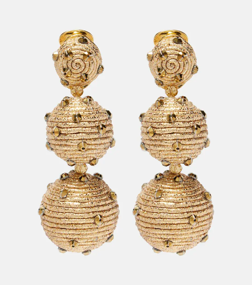 Oscar de la Renta Embellished Drop Earrings