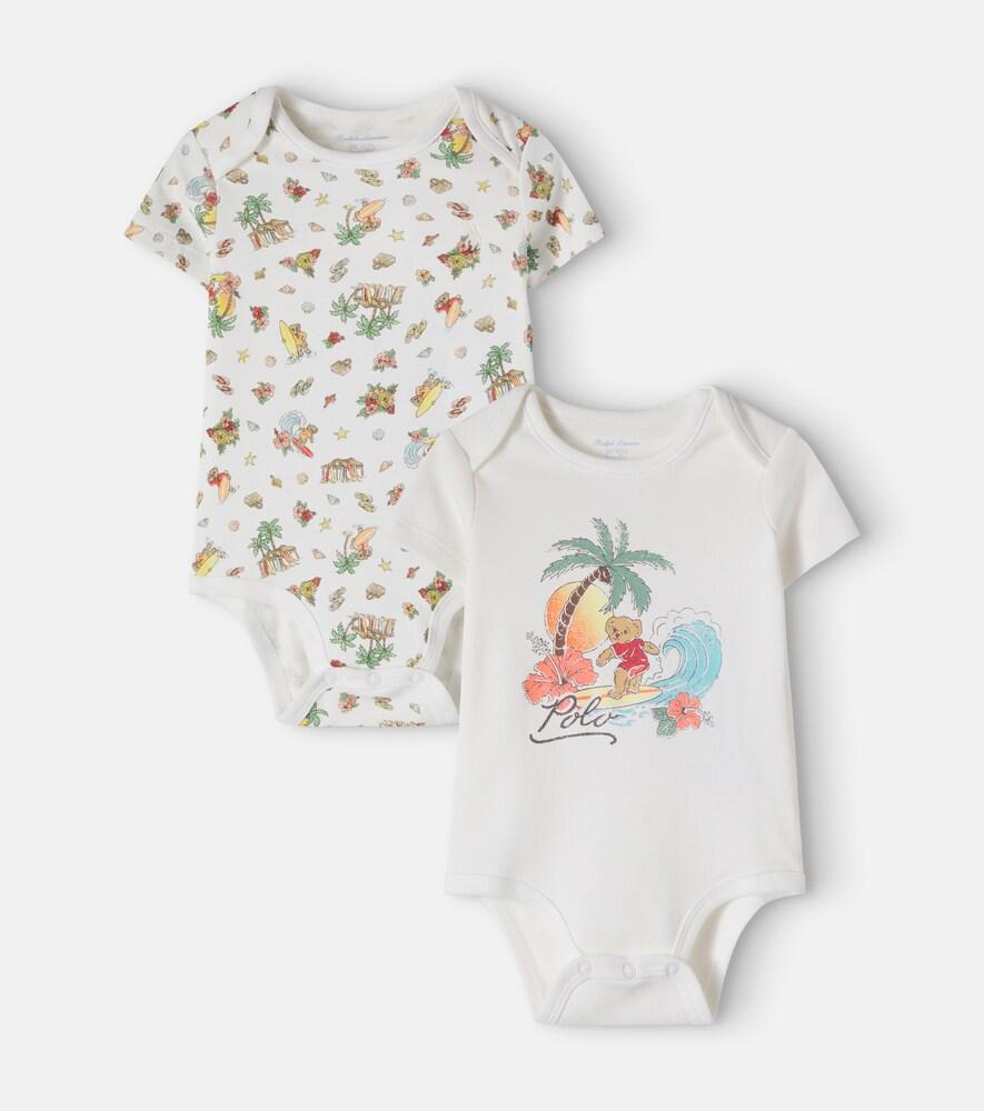 Polo Ralph Lauren Kids Baby Polo Bear Set of 2 Printed Cotton Onesie