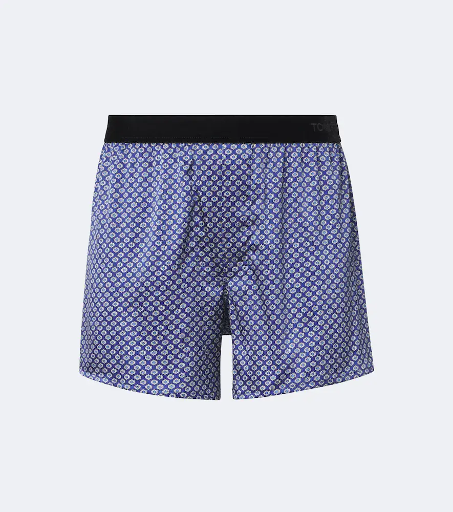 Tom Ford Printed Silk-blend Boxers