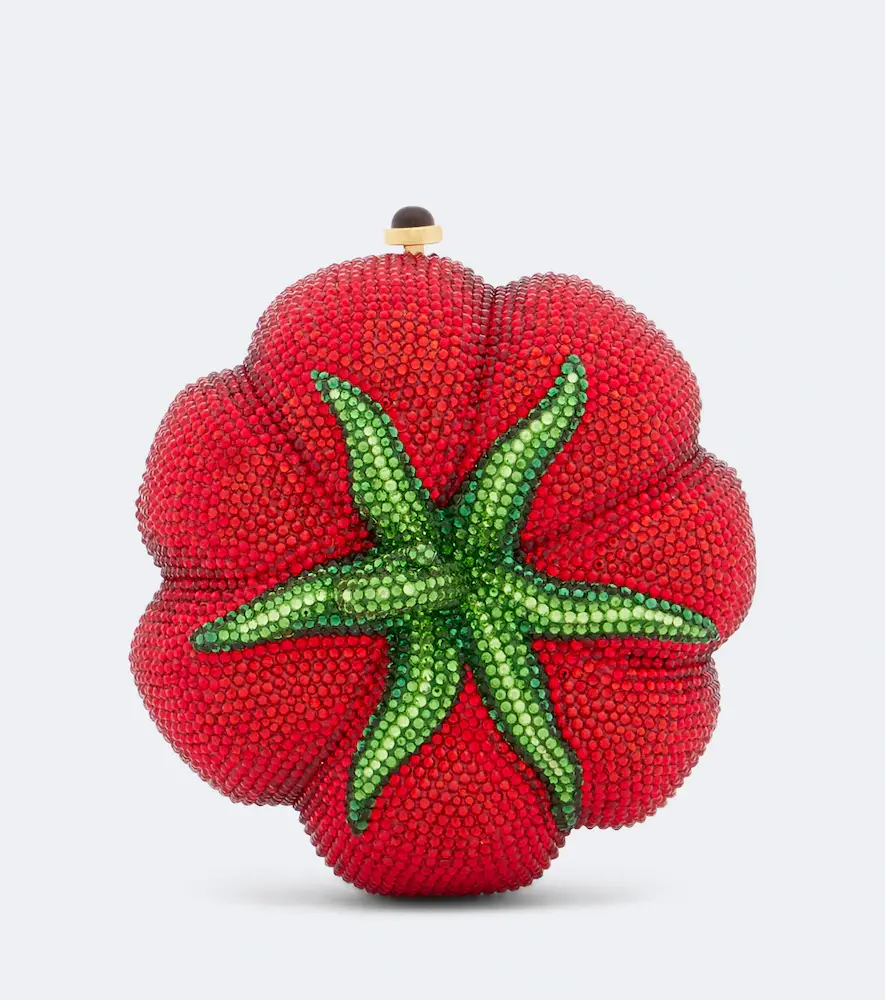 Judith Leiber Couture Tomato Pomodoro Crystal-embellished Clutch