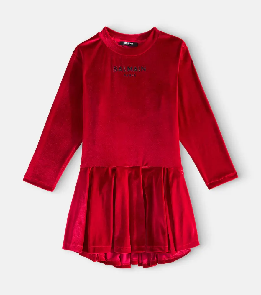 Balmain Kids Velvet Dress