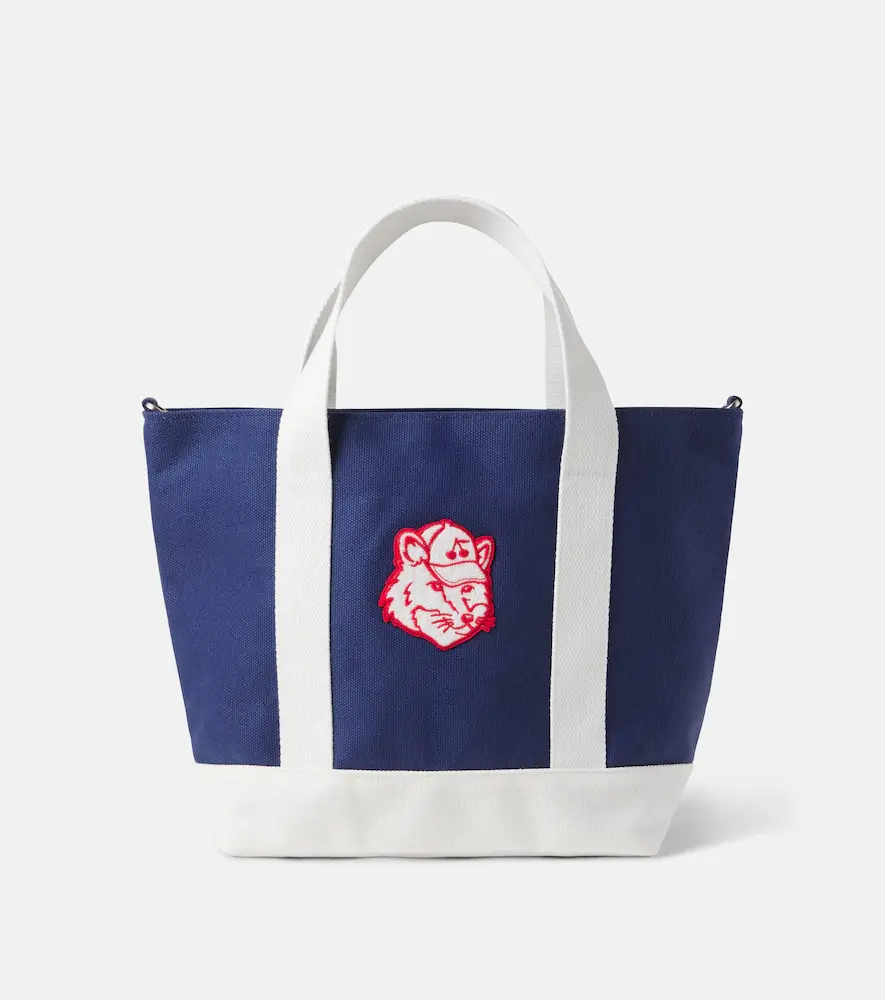 X Maison Kitsune Lane Canvas Tote Bag