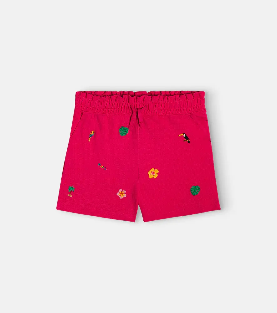 Polo Ralph Lauren Kids Embroidered Cotton Shorts