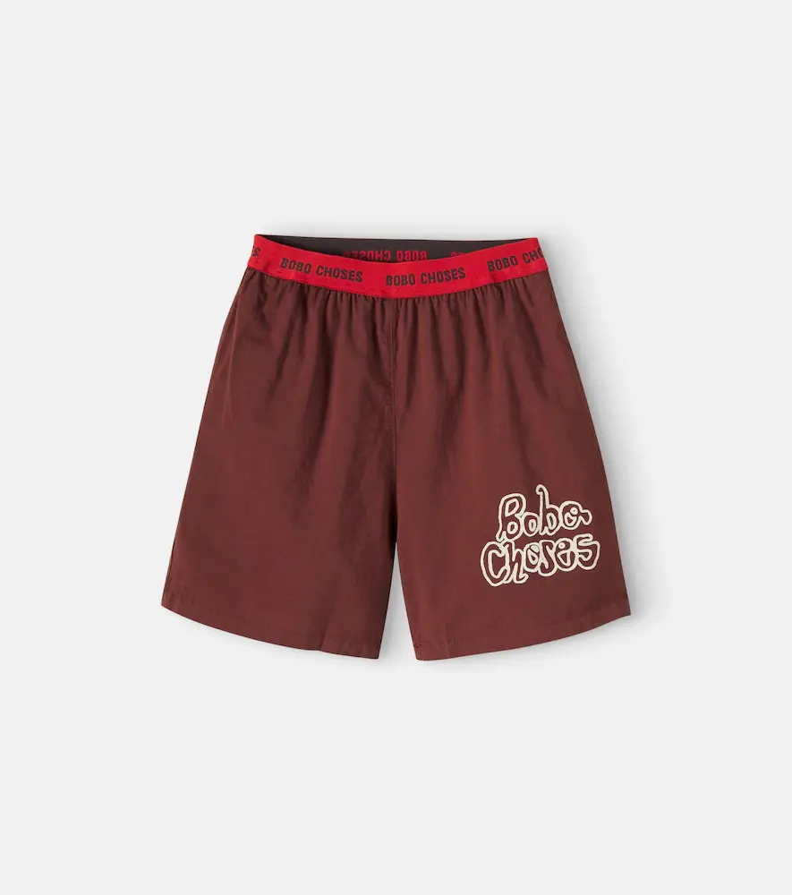 Bobo Choses Logo Cotton Shorts