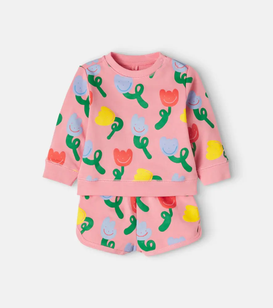 Stella McCartney Kids Baby Cotton Sweatshirt and Shorts Set
