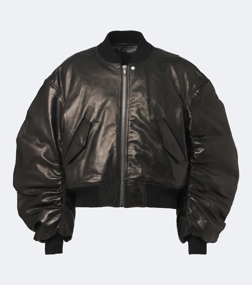 Rick Owens Secchia Flight Leather Down Jacket