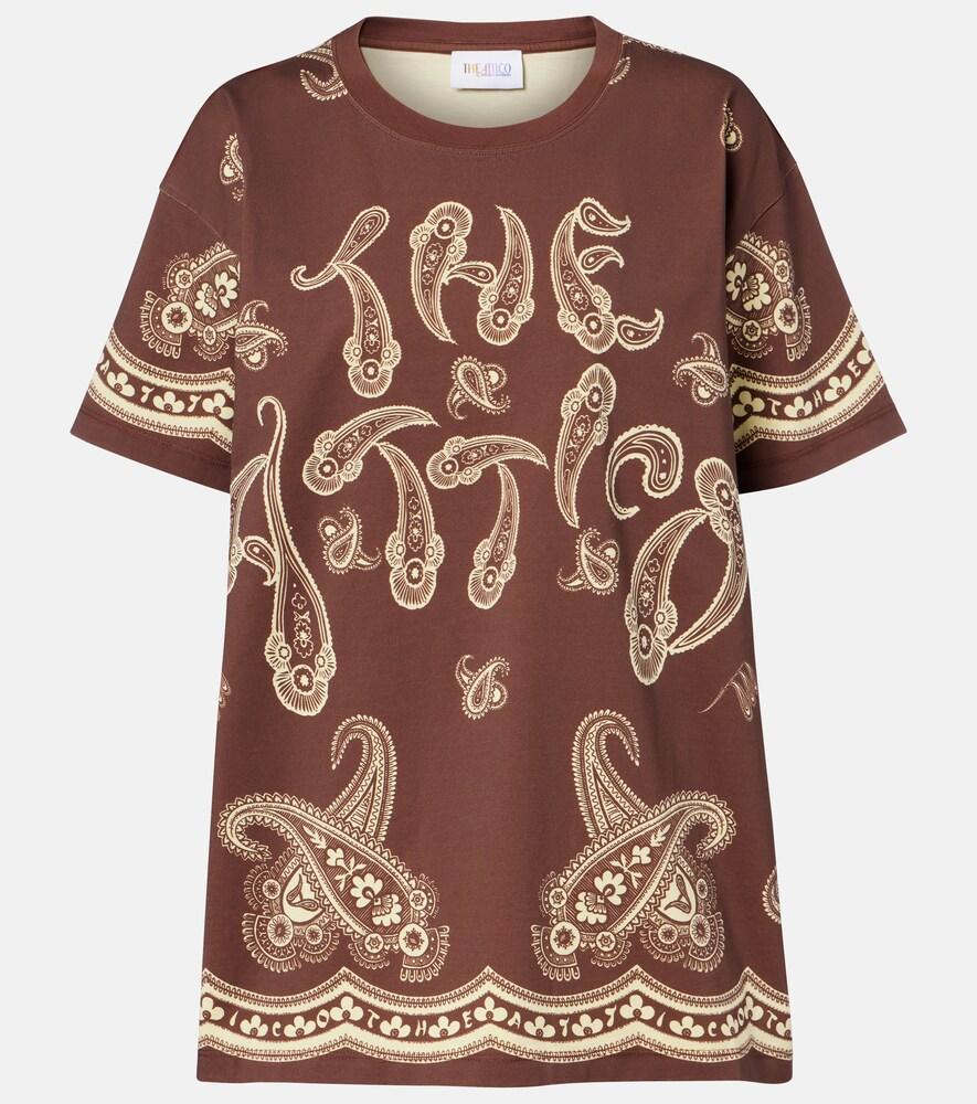 The Attico Bandana Oversized Cotton Jersey T-shirt
