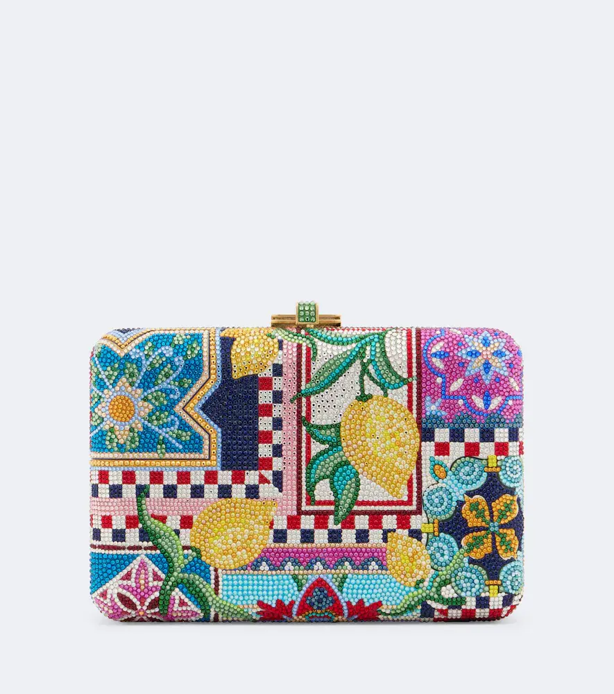 Judith Leiber Couture Slim Slide Ceramica Embellished Clutch
