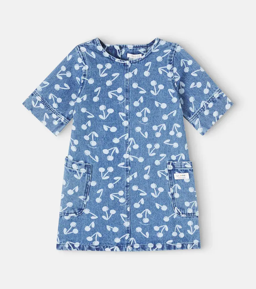 Angelica Printed Denim Dress