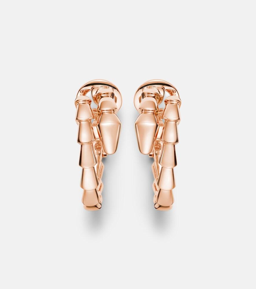 Serpenti Viper 18kt Rose Gold Hoop Earrings