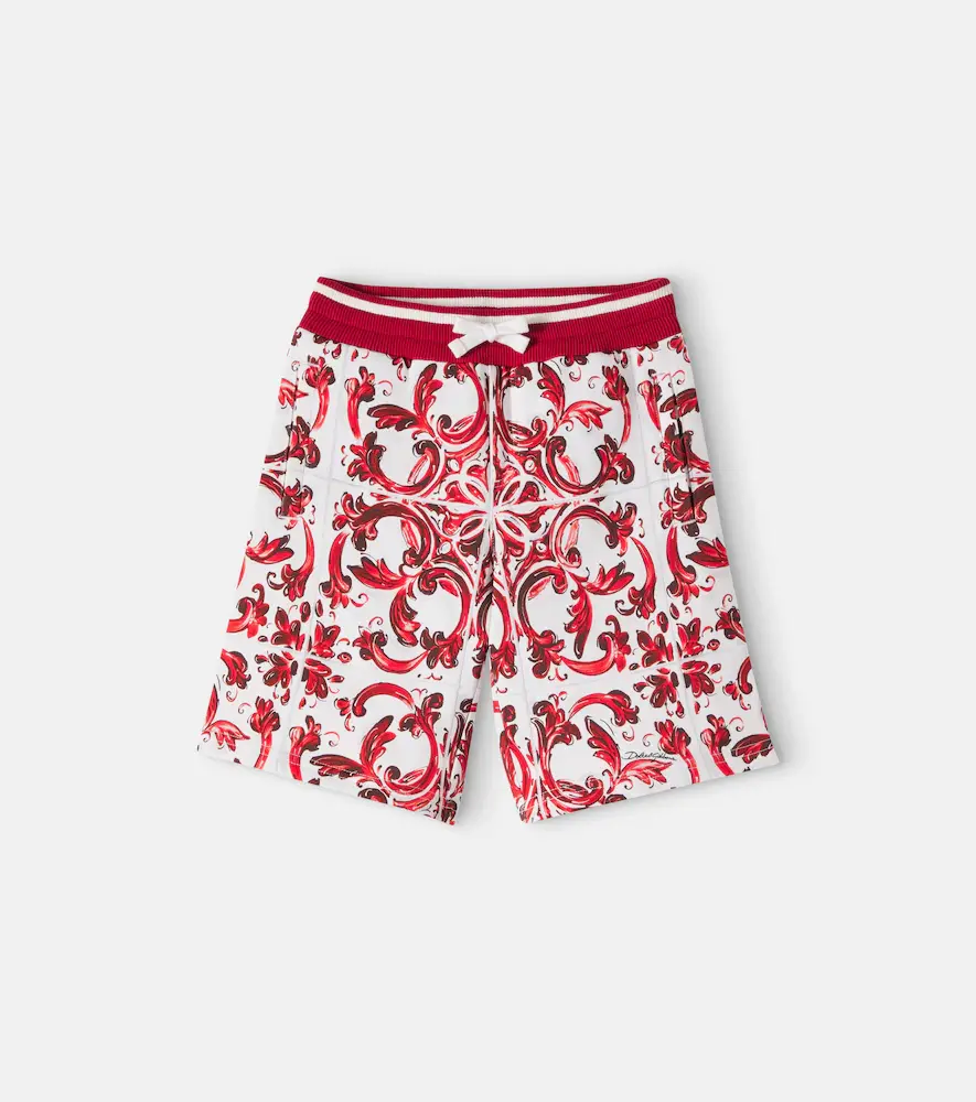 & Gabbana Kids Printed Cotton Shorts
